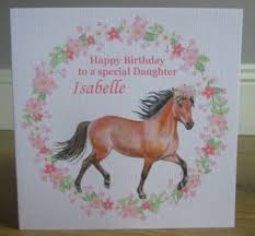 Cards all have 'granddaughter' text. Floral Horse Personalised Birthday Card Daughter Granddaughter Simply Johanna