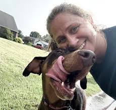 Walking with dog in northeast Ohio