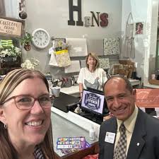 Historic tri-city summit to discuss improvements at American Avenue and  Mills Avenue. L to R: Pomona Mayor Tim Sandoval, Claremont Mayor Corey  Calaycay, Claremont City Manager Adam Pirrie, Claremont Councilmember Sal  Medina,