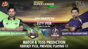 Quetta gladiators vs lahore qalandars. Lahore Qalandars Vs Quetta Gladiators Predictions Psl 4th Match Preview