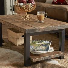 Birch Lane Coffee Tables And End Tables Veropeso 42 Wood Metal Coffee Table Reviews Birch Lane With Images Coffee Table Farmhouse Farmhouse Coffee Table Decor Coffee Table Wood