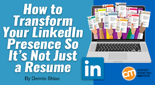 linkedin presence so it's not just a resume