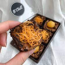 1 273 likes 0 comments bchillnewnormal bchill cafe on instagram fudge brownies หน าขนมไทย ทองหยอด ฝอยทอง บราวน ช อกโกแลตเข มข น เน อหน บ