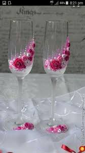 Glass Decorate Wine Glass Crafts Decorated Wine Glasses Wedding Wine Glasses