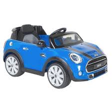 Electric Car For Kids To Ride Mini Cooper Blue Boys Girls Sporty One Seater Kids Ride On Toys Mini Cooper Car