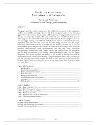 Using a building security risk assessment template would be handy if you're new to or unfamiliar with a building. Pdf Credit Risk Assessment Enterprise Credit Frameworks