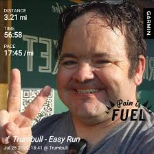 Running the sunset 5k in Trumbull