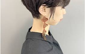 morio池袋 大人可愛い前下がり透け感ショート l044276058 ラウンジ モリオ イケブクロ lounge morio ikebukuro のヘアカタログ ホットペッパービューティー ヘアスタイル 髪型 ショートカット 髪型