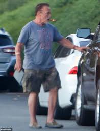 Olympia, conan, terminator, and governor of california. Arnold Schwarzenegger And Maria Shriver Look Every Inch Proud Grandparents As They Visit Katherine Daily Mail Online