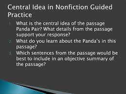 Find an answer to your question ✅ how do the details in the passage support the central idea? Come In Have A Seat And Read Your Independent Novel For 10 Minutes Ppt Download