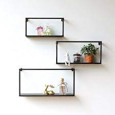 ウォールシェルフ ウォールラック アイアン 壁掛け 棚 壁飾り 飾り棚 壁掛けラック 収納 アンティーク おしゃれ スクエアディスプレイシェルフ3個セット kwb2200 壁掛け棚 棚 壁飾り