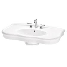 The classic pedestal sink works equally well in modern, rustic, and classic bathrooms. St Thomas Creations Parisian 7 In Pedestal Sink Basin In White 5050 082 01 The Home Depot
