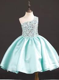 Birthday Dresses For Teens One Shoulder Short Girls Party Dress Sparkly Birthday Dress Gpd0013 Girls Formal Dresses Girls Party Dress Pageant Dresses For Teens