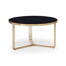 With the round shape you can place furniture around any point of the table and still have a place to sit while. Medium Circular Side Table With Various Glass Tops Frame Colour Options