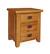 Dark Wood 3 Drawer Bedside Table