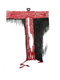 So cross drawings is definitely a theme worth to consider. Blood In The Cross Drawing By Fred Childers