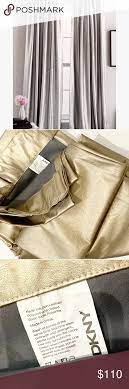 Dkny Faux Leather Metallic Champagne Curtains Faux Leather Leather Faux