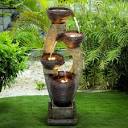 Amazon.com: Naturefalls 40” H Modern Outdoor Fountain - 4 Crocks ...