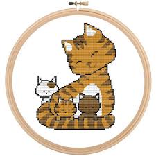 Go cross stitch crazy with our huge selection of free cross stitch patterns! Cross Stitch Pattern Kittens Baby Cats With Mama Cat Cute Kitty Pattern Pdf Unicorn Cross Stitch Pattern Cat Cross Stitch Pattern Cat Cross Stitches