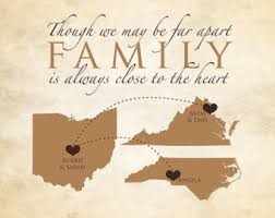 Gift for Family Family Quote Long Distance by WanderingFables via Relatably.com