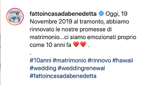 Jun 29, 2021 · benedetta rossi ha però parlato in passato della gioia con cui, per i loro 10 anni di matrimonio, lei e marco gentili hanno rinnovato le promesse con un'intima cerimonia alle hawaii. Matrimonio Bis Per Benedetta Rossi La Famosa Cuoca Ha Sposato Per La Seconda Volta Suo Marito Alle Hawaii Foto Ultime Notizie Flash