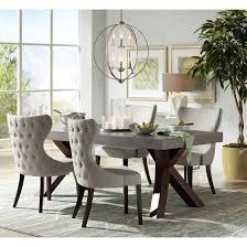 Warwick 78 3 4 Wide Gray Concrete Rectangular Dining Table 34y42 Lamps Plus Dining Room Trends Dinning Room Tables Fabric Dining Chairs