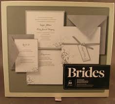 Details About Brides Gartner Studios 30 Count Silver And White Invitation Kit Unused Printable
