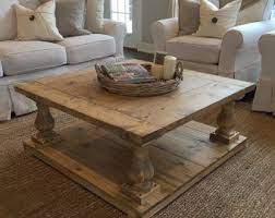 The balustrade coffee table is one of our most popular and requested items. Our Most Popular Coffee Table This Table Shown Measures 44x44x19 And Features A Distres Coffee Table Farmhouse Diy Farmhouse Coffee Table Rustic Coffee Tables