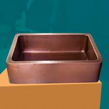Farmhouse sinks are identified by the deep basins and large apron fronts. Single Bowl Hammered Front Apron Copper Kitchen Sink Antique Finish Coppersmith Creations