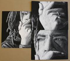 Black And White Self Portrait Painting Self Portrait Series Repetition Emphasis Value Portrait Art Lesson Plans Ap Studio Art