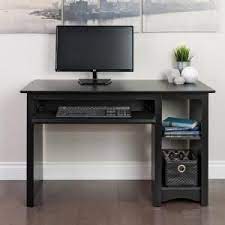 You probably do not have a sturdy desk to use with the tray. Prepac 48 In Rectangular Black Computer Desk With Keyboard Tray Bdd 2948 The Home Depot Black Computer Desk Diy Computer Desk Contemporary Computer Desk