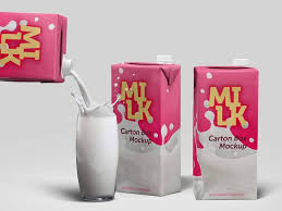 Milk Carton Box Mockup Milk Packaging Box Mockup Carton Box