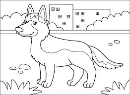 German shepherd coloring pages to download and print for free. German Shepherd 4 Coloring Page Free Printable Coloring Pages For Kids
