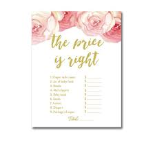 Free Printable Baby Shower Pink Watercolor Floral Girl Game The Price Is Right Instant Download Instant Download Printables Baby Shower Planning List Pink Baby Shower Baby Shower Vintage