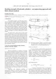 pdf buckling strength of hydraulic cylinders engineering