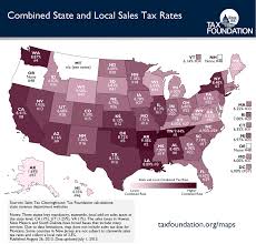 Monday Map Combined State And Local Sales Tax Rates Tax