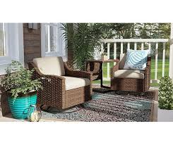 Wilson Fisher Augusta Small Space Patio Glider Chair Set Big Lots In 2020 Deck Furniture Layout Patio Glider Patio Furniture Collection