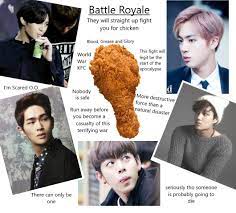 Kpop And The Battle For Chicken The Kpop Idols That Always Seem To Be Eating Onew Shinee Jin Bts Kai Exo Daehyun Bap Leo Shinee Korean Music Kpop Memes