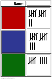 Here Is An Example Of A Tally Chart With No Words Tally Chart Chart Teaching