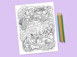 Coloring pages for kids printable worksheets color by numbers printable sheets. Stay Home Color A Collection Of Free Coloring Pages To Help You Relax Dribbble Design Blog