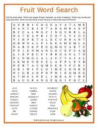 Fruit Word Search Puzzle Word Find Teaching Tips Word Search Puzzle