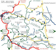 2500 espèces animales dont 45% des vertébrés de france. Cartes Des Cevennes Causse Mejean Causse De Sauveterre Causse Noir Et Mont Lozere