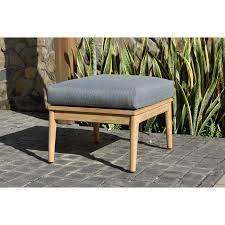 Generous proportions and attention to detail easily allow the ottoman to blend well with both traditional and modern styles. Nordic Patio Teak Wood Ottoman 100 Teak Wood And Olefin Cushions On Sale Overstock 28172897