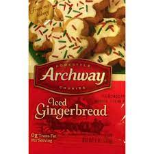 Fun gingerbread man shaped cookies Calories In Iced Gingerbread Cookies From Archway