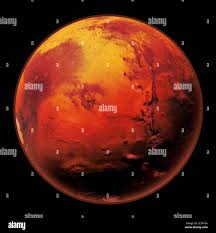 Mars the Red planet of the solar system in space. High resolution art  presents planet Mars isolated on black Stock Photo - Alamy