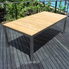 Fides Esstisch 200 X 100 X 75 Cm Vintage Teak Mit E Teakoutlet