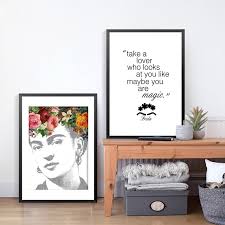 Maybe you would like to learn more about one of these? Frida Kahlo Canvas Art Print Poster Take A Quote Painting Wall Picture Home Room With Free Shipping Worldwide Weposters Com
