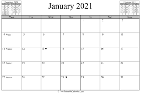 Is there a free calendar for january 2021? January 2021 Calendar Horizontal Layout