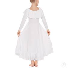 girls revelation ruffle long sleeve praise dress 13779c