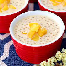 Mango Sago With Coconut Milk Recipe Mango Sago Food Recipes With Coconut Cream